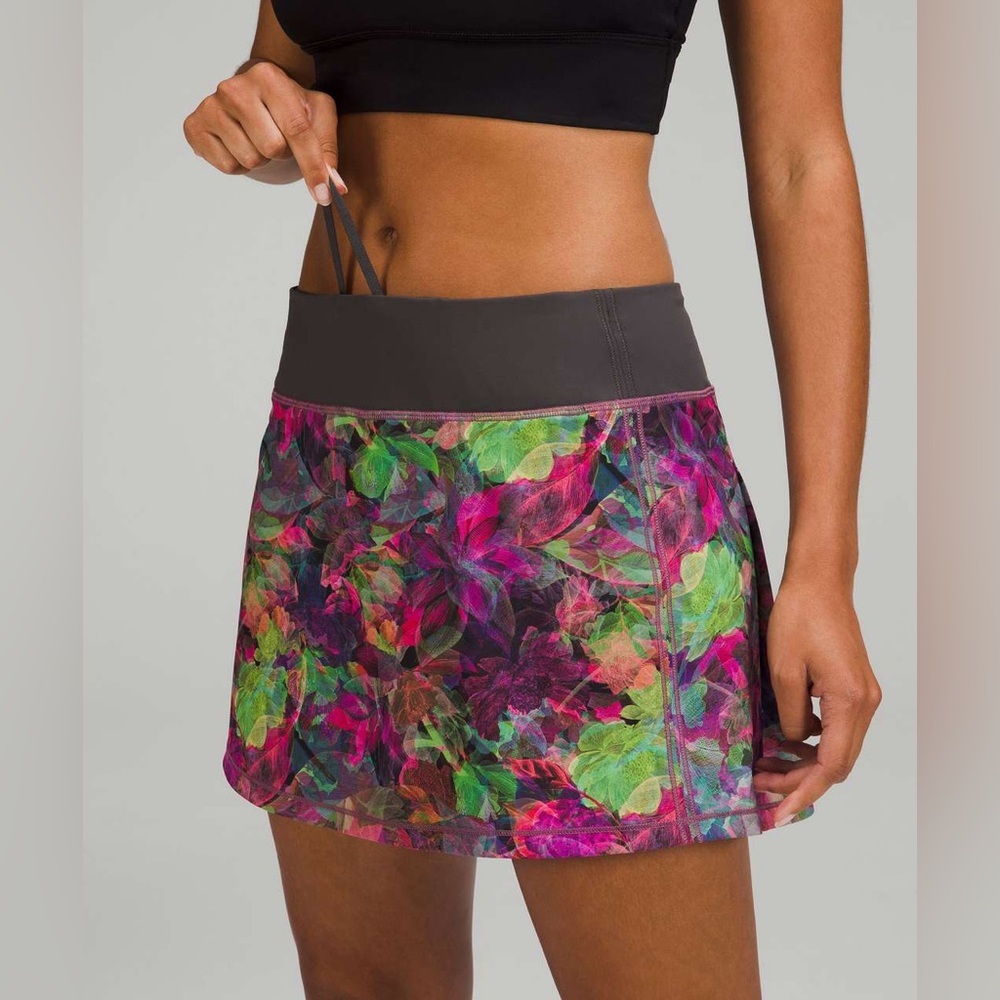 Lululemon Women’s Pace Rival Mid-Rise Skort Size 6 Vivid Floral Tone Multi